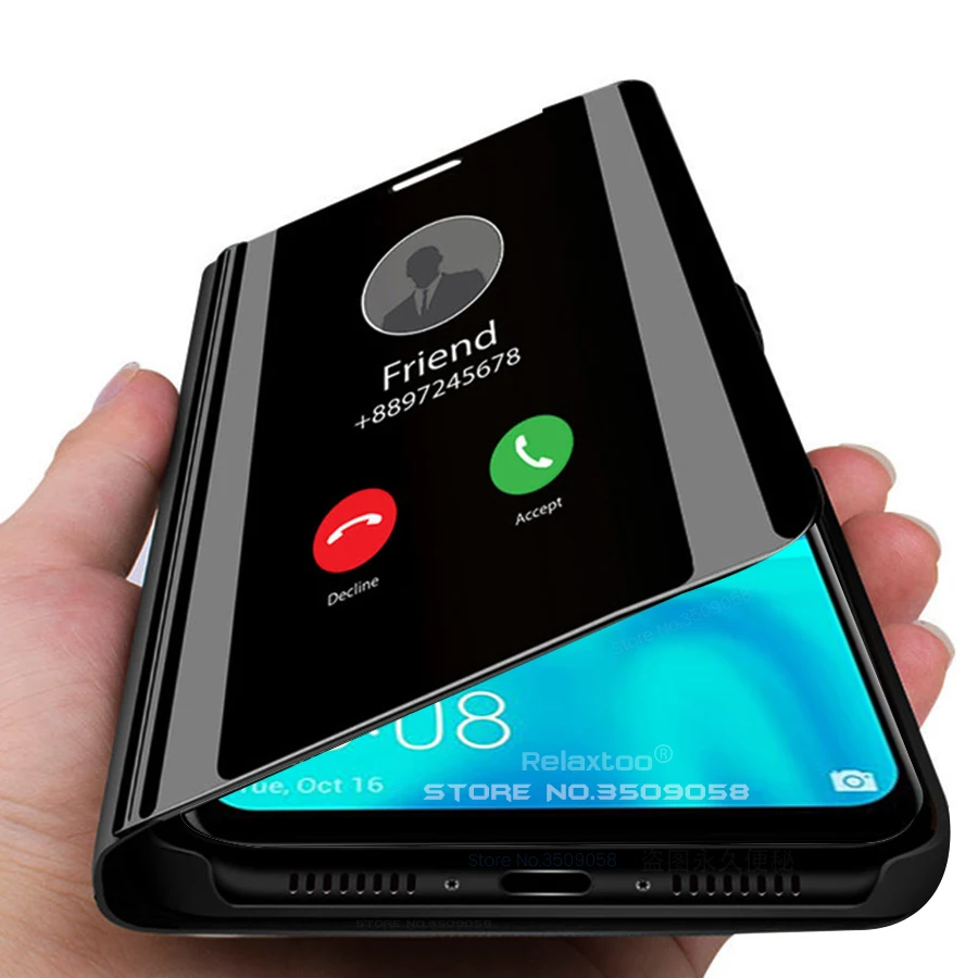 Умный зеркальный флип-чехол для huawei P Smart чехол-накладка P Smart Plus smart+ Fundas Coque On Hauwei P Smart Z PSmartZ чехол