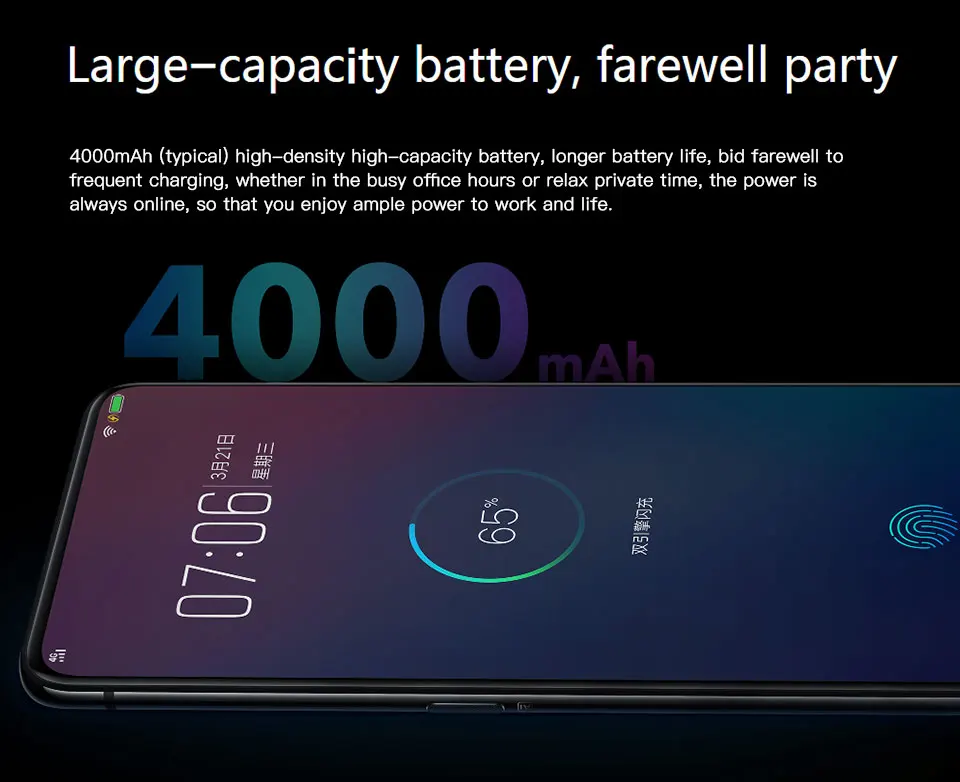 New Original Vivo Nex A Mobile Phone Android 8.1 Snapdragon 710 6.59" 8GB RAM 128GB ROM 4000mAh 12.0MP Fingerprint