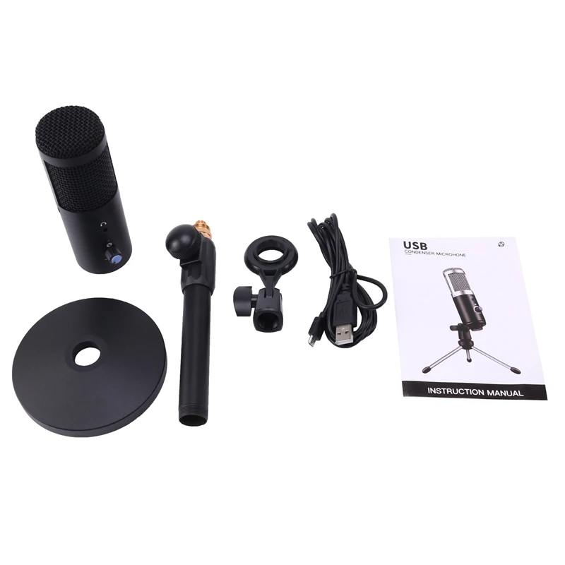 

Tabletop USB Microphone Condenser Microphone, for PC Computer Laptop Gaming Karaoke Recording Studio