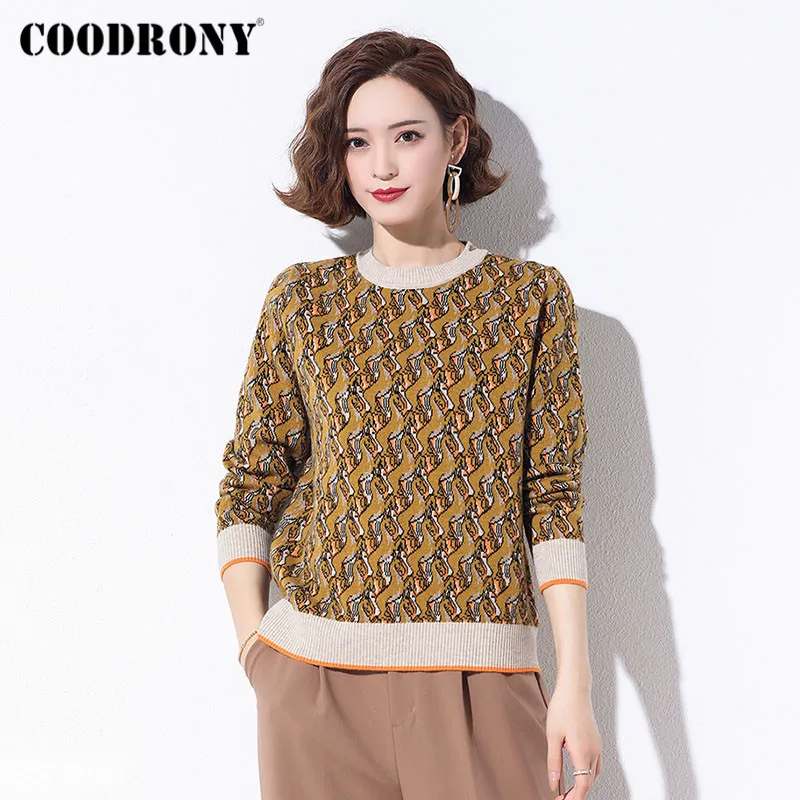 

COODRONY бренд 2020 осень зима мягкие шерстяные Джемперы Женские уличные модные повседневные тонкие пуловеры свитера женские W1096