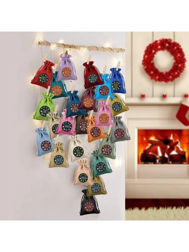 

240x Christmas Countdown Advent Calendar Number Sticker Gift Package Seal Label