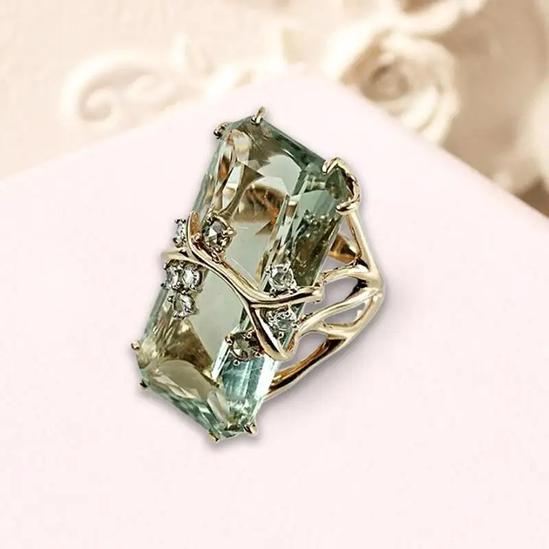 Винтажное кольцо Peridot с цирконием обручальные кольца для женщин и мужчин размер 6