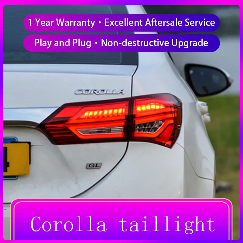 

Новый дизайн автомобильные аксессуары 2014-2017 год для Защитные чехлы для сидений, сшитые специально для Toyota Corolla хвост светильник автомобильный светильник в сборе