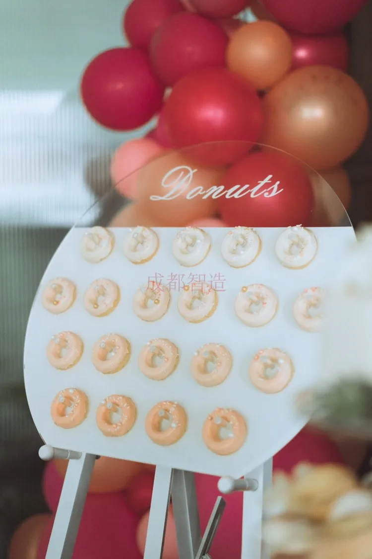 Акриловые вешалки для пончиков на заказ витрина декор свадьбы дня рождения