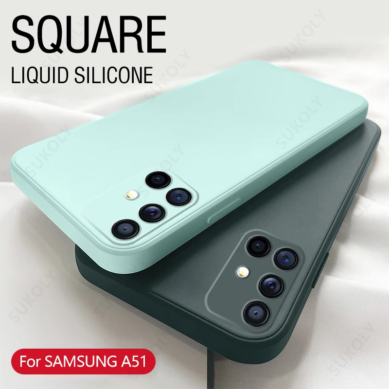 Camera Protect Liquid Silicone Case For Samsung A53 A52 A72 A32 4G A21S A54 A50 A70 A71 A51 S23 S20 S21 FE S22 Ultra Plus Cases