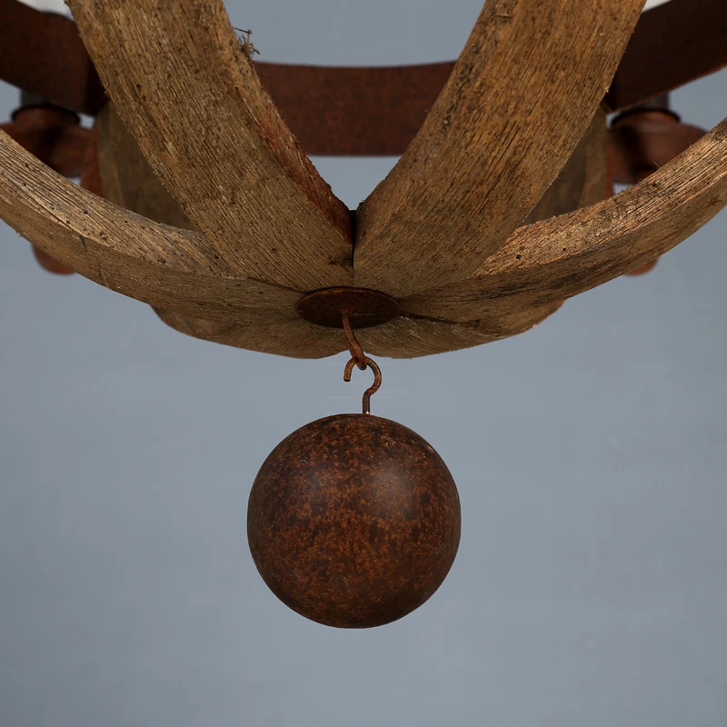 Антикварная Сфера люстры круглый деревянный подвесной светильник ing Ретро