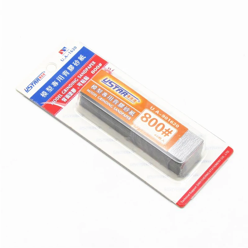 USTAR UA-901618~ UA-901622 модель шлифовальной наждачной бумаги 400-2500# Мини самоклеющиеся абразивные, 20 мм* 75 мм* 40 листов