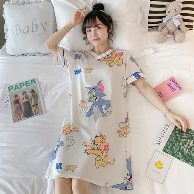

New Pajamas for Women Ladies Pajamas Set Cartoon Banana Leaves Printed Women Comfort Loose Homewear Large Size Femme Sleepwaear