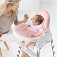 practical baby dining chair height adjustable high chair with feeding tray safety strap applicable age 6 months 3 years old