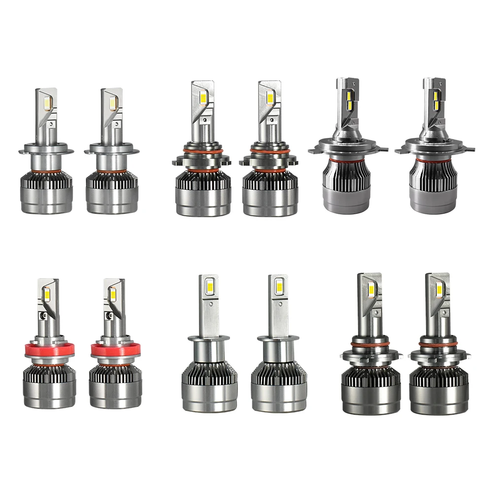 

1 Pair LED Car Spotlights External Motorcycle Headlamp Double Copper Tube Headlights Universal Brightness Lights Bulb