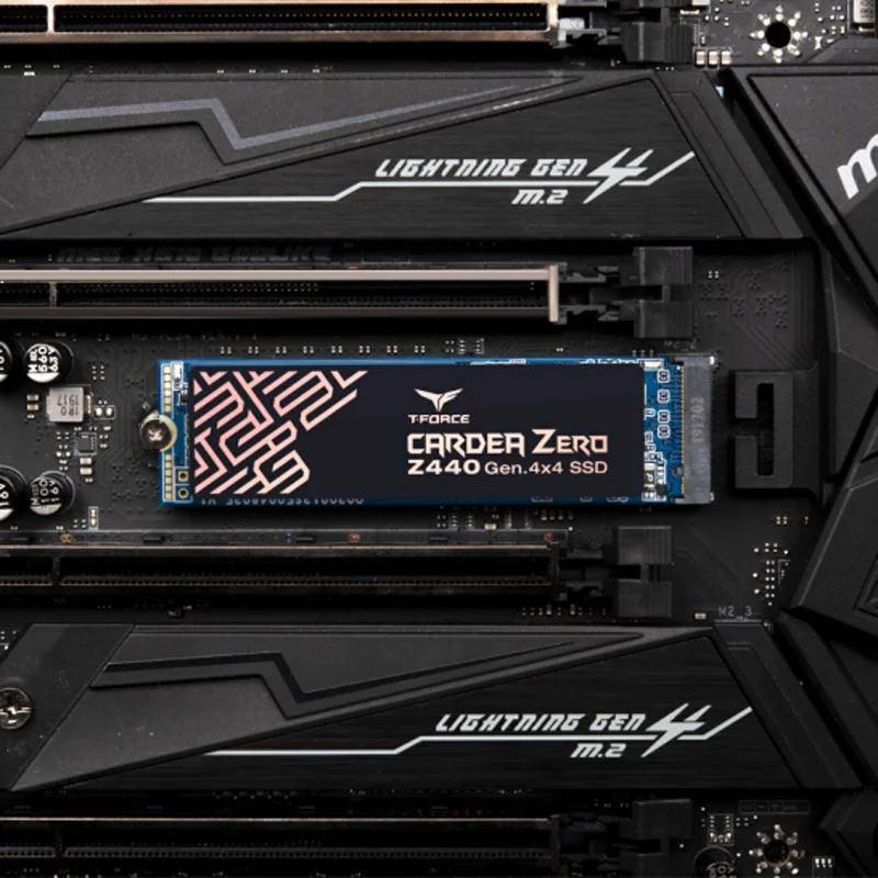Игровой SSD-накопитель TEAMGROUP T-Force CARDEA Zero Z440 1 ТБ DRAM SLC Cache 3D TLC NAND NVMe PCIe Gen4 M.2 2280 для