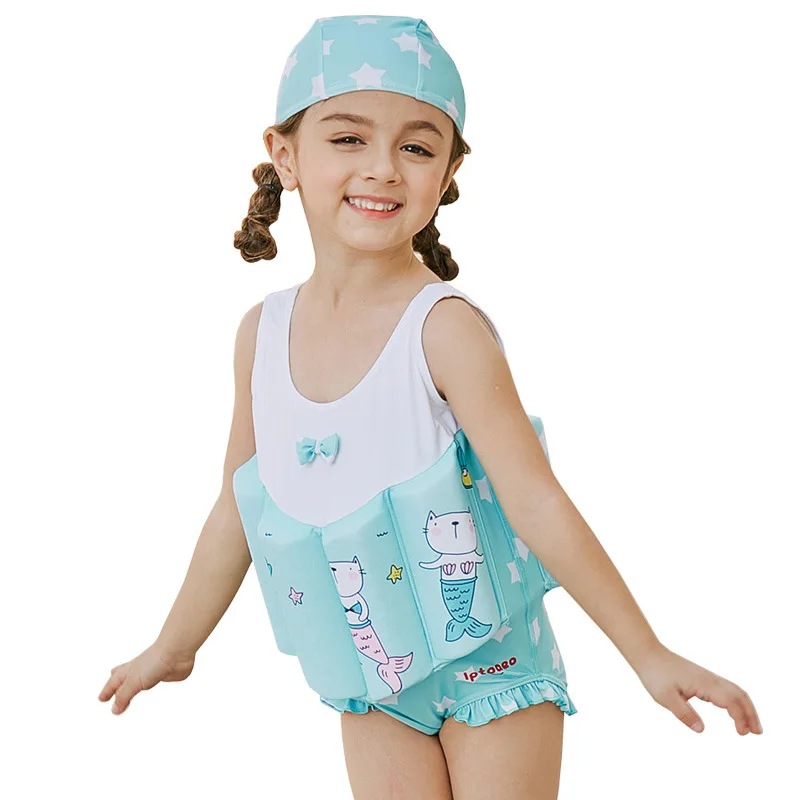 Детский цельный летний плавучий жилет купальный костюм для детей пляжный