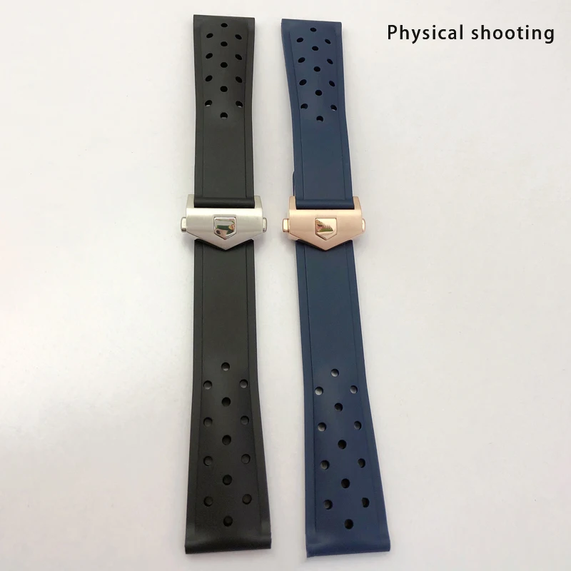20mm 22mm Rubber Silicone Watch Strap Waterproof Bracelet Watchband for TAG HEUER MONACO Strap CARRERA FORMULA 1 Watchband Acces