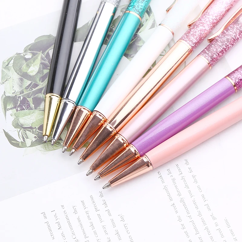 Новинка роскошная металлическая шариковая ручка вращающаяся масляная Золотая