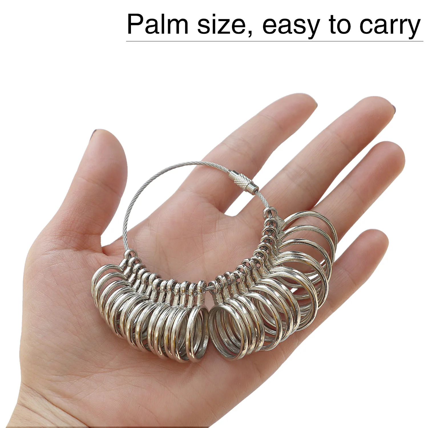 Измерительный инструмент для размера кольца HK/US/JP/KOR/UK четырехстороннее