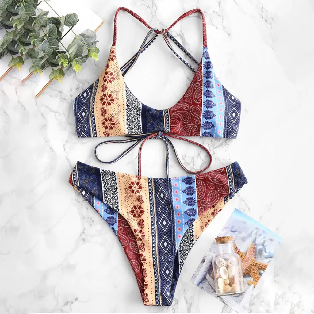 Вы не можете нажать и посмотреть? Женский сексуальный купальный костюм тройка с