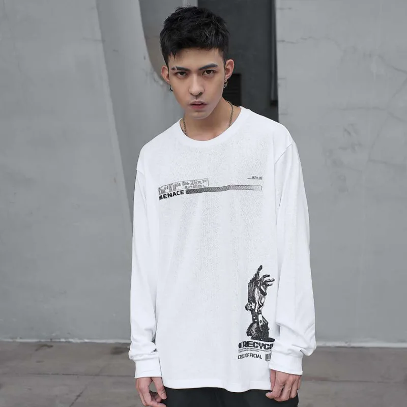 CROXX Techwear мужской графический пуловер 'Span and Div' Толстовка с длинным рукавом в