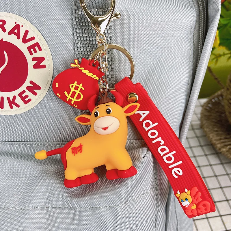 Милый брелок FIMAODZ для ключей с изображением крупного рогатого скота коровы