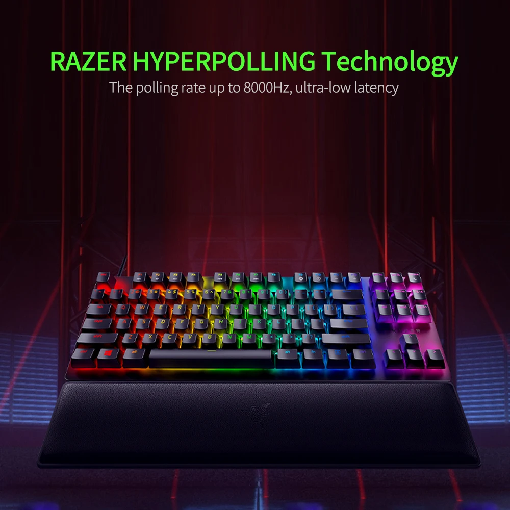 Проводная Механическая клавиатура Razer Huntsman V2 87 клавиш/104 клавиш с колпачками PBT