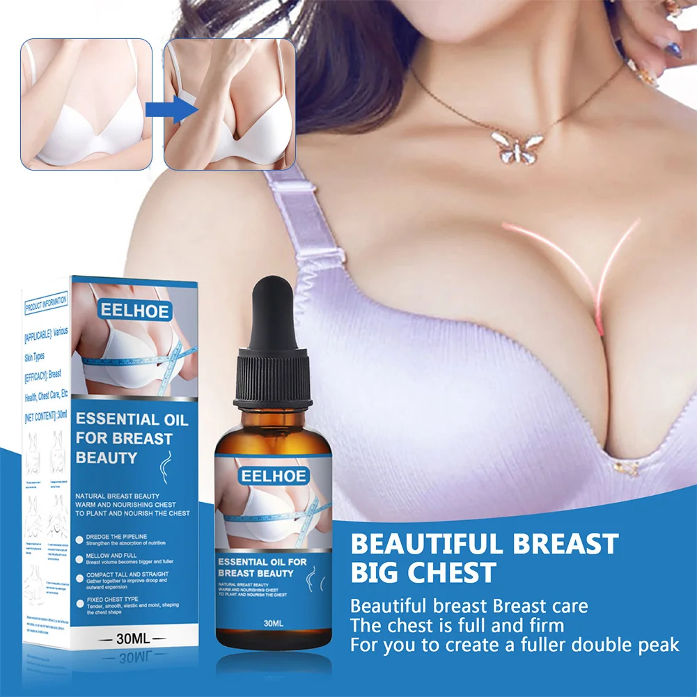

30ml female breast enhancement essential oil is made of all natural ingredients to help promote blood circulation, lift firmness