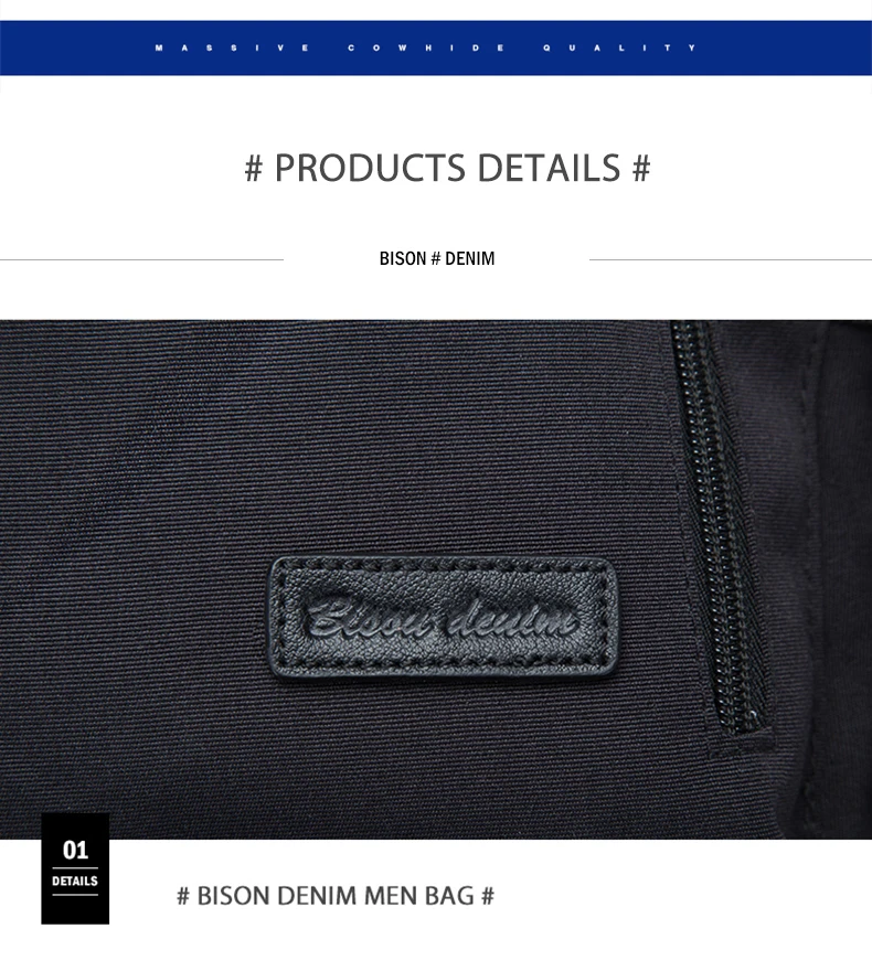 BISON DENIM Модные мужские рюкзаки большой 15 дюймов ноутбук водонепроницаемые дорожные сумки для мужчин USB Противоугонная школьная сумка N2715