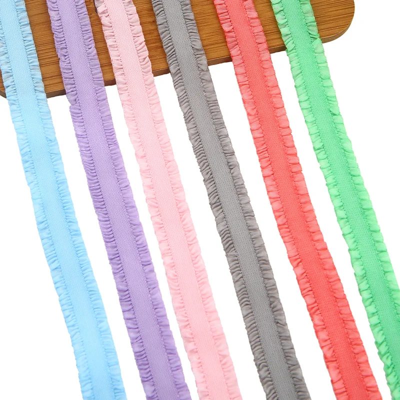 1 м белая эластичная лента с оборками из полиэстера 14 мм широкая для шитья одежды