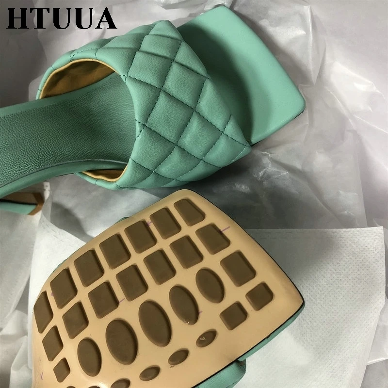 HTUUA/Новинка 2020 года Летние женские шлепанцы Модные прозрачные без задника на