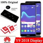 100% Оригинальный 5,93 ''ЖК-дисплей с рамкой для Huawei Y9 2018 FLA-L22 LX2 LX3 FLA-LX1 дисплей сенсорный экран дигитайзер Ремонт Запчасти