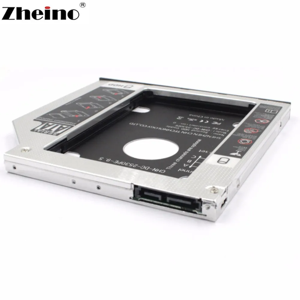 Zheino 12,7 мм 2nd HDD Caddy алюминиевый сплав 2,5 SATA3 адаптер Bay чехол для CD/DVD-ROM Оптический жесткий диск