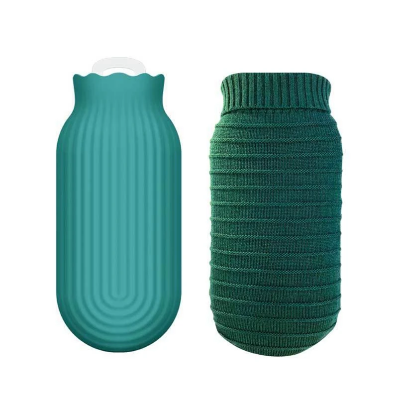 Pine forest green L Силиконовая бутылка для горячей воды, впрыска воды, грелка для рук, горячий компресс, бытовая безопасность, Взрывозащищенная грелка - Цвет: Pine forest green L