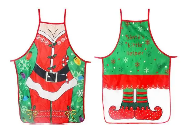 1 шт. Новогодние аксессуары Рождественский фартук рождественские Кухонные