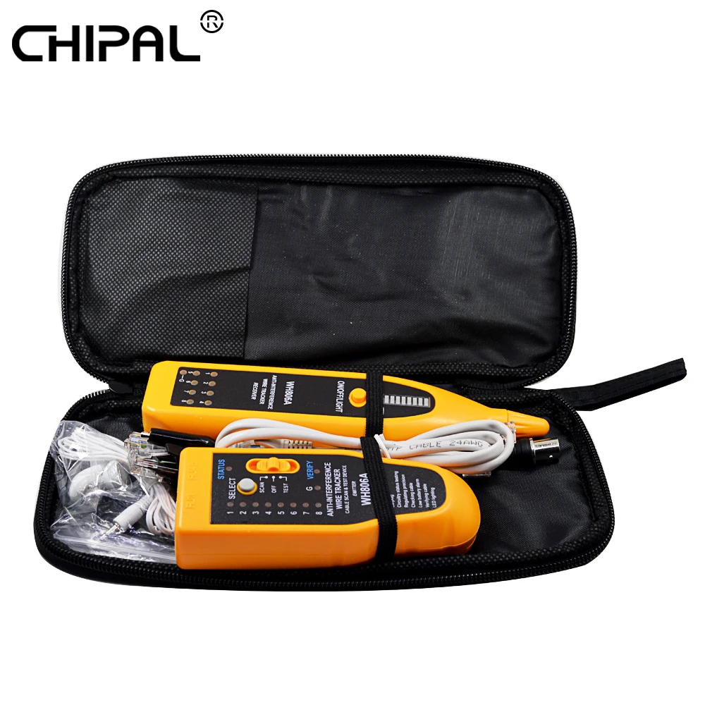 Тестер CHIPAL WH806A для кабеля BNC Cat5 Cat5E Cat6 Cat6E RJ45 прибор обнаружения телефонных