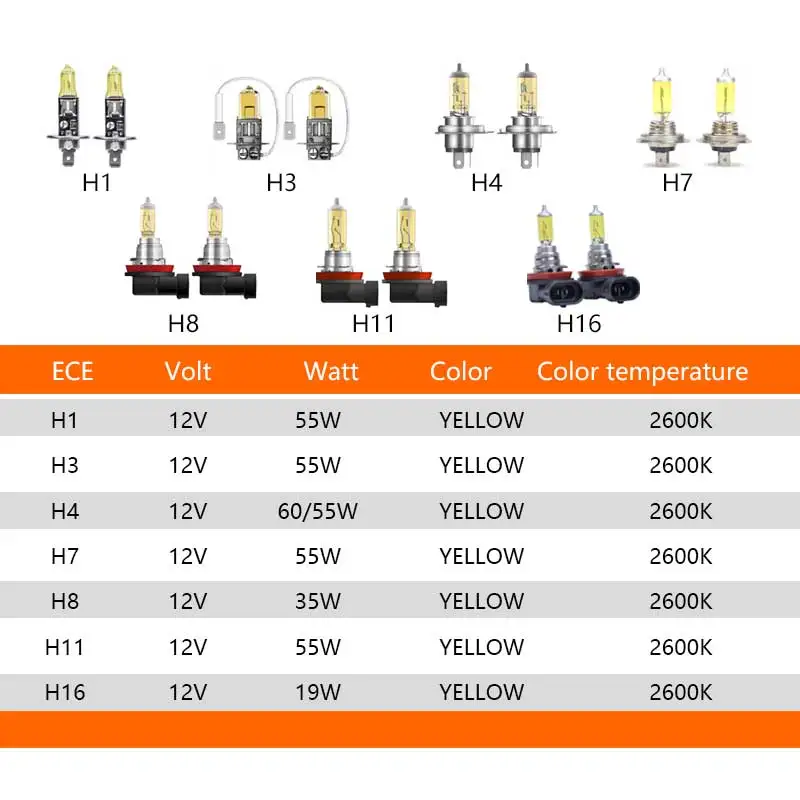 OSRAM H7 H3 H4 H1 H8 H11 H16 HB3 9005 HB4 9006 противотуманный Выключатель 12В 55 Вт 2600 к галогенная