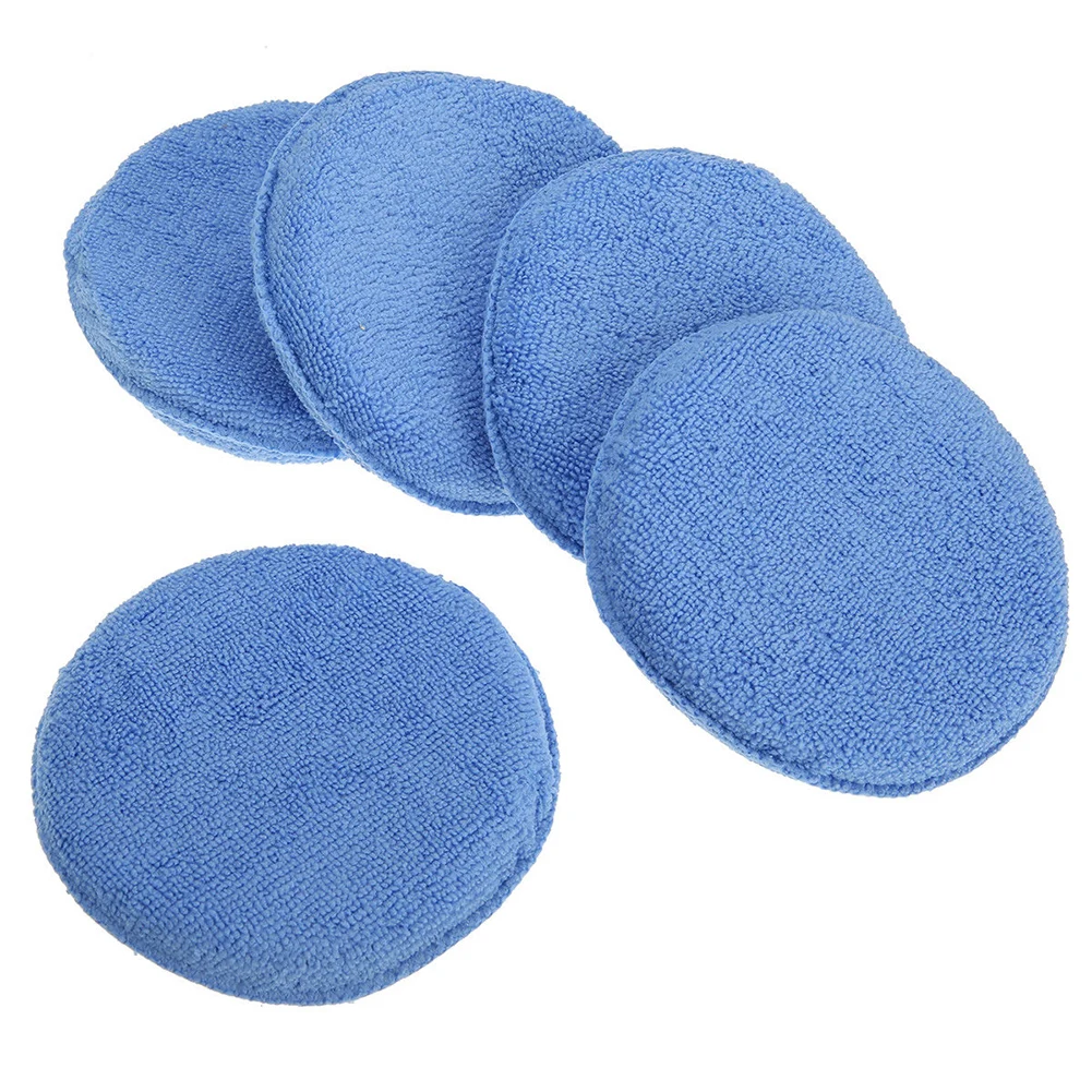 

Car Wax Polish Sponge 5Pcs Ultra Soft Microfiber Round Car Wax Applicator Pad Auto Care Polish Sponge 2020