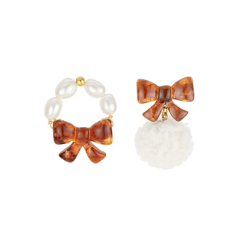 Новое поступление 2021 модные женские серьги с милым бантом и жемчугом для женщин