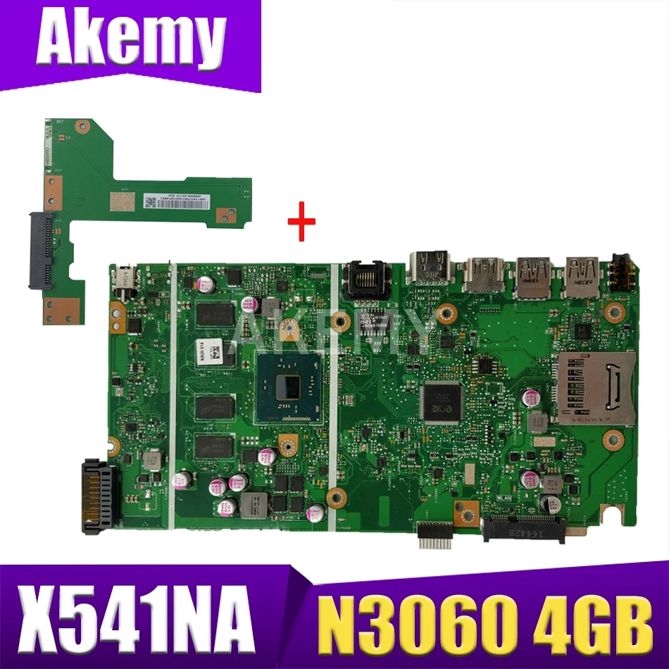 

JIANSU для ASUS VivoBook Max X541NA-PD1003Y материнская плата для ноутбука X541NA материнская плата X541N материнская плата Тест 100% OK N3060 CPU 4 Гб RAM