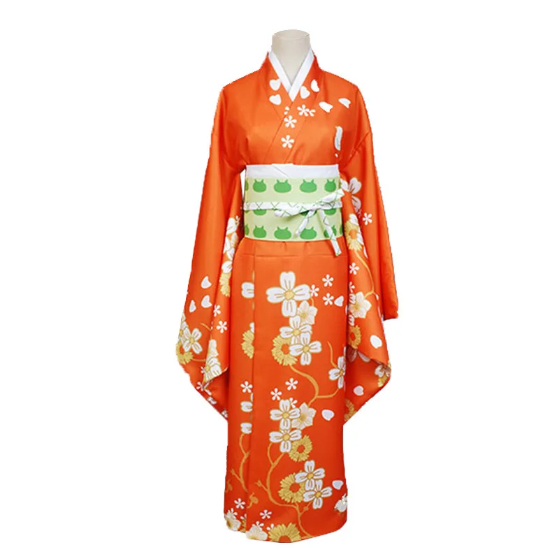 

Кимоно для косплея супер данганронпа 2 Hiyoko Saionji Hiyoko костюм для взрослых женщин оранжевое платье-кимоно женское платье