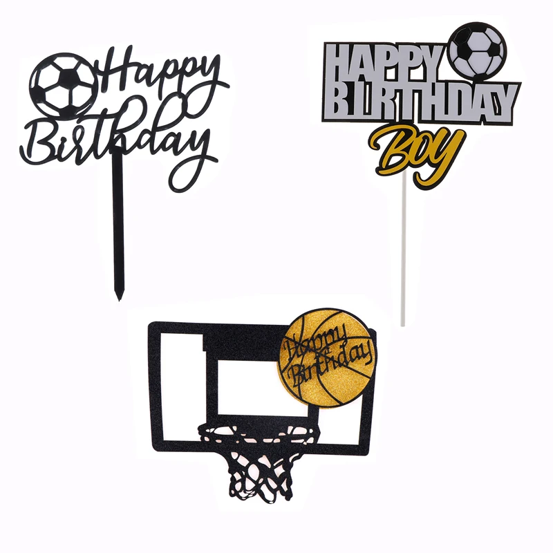 День рождения спортивные украшения для торта вечеринки Новый Футбол акриловый