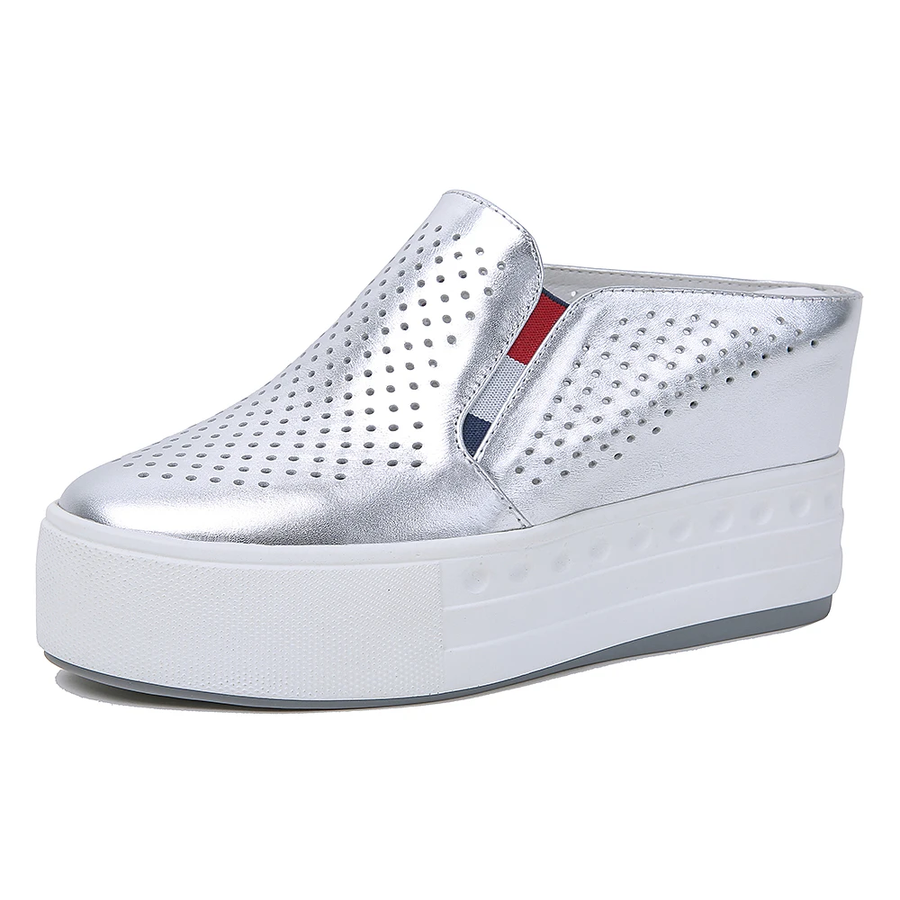 Женские туфли из натуральной кожи высокие сандалии дышащая обувь размеры 34-40