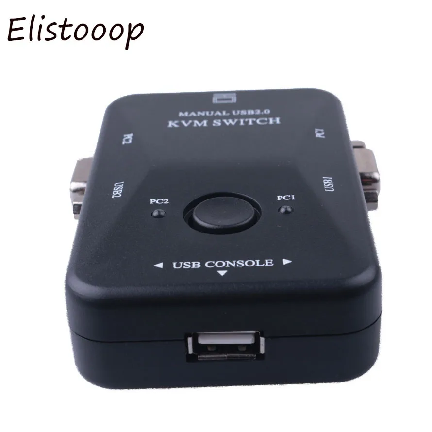 USB KVM переключатель 2 порта VGA SVGA коробка 0 vga разветвитель для ключ клавиатура мышь