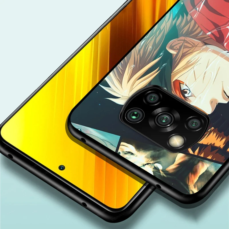 

Japanese Popular Anime For Xiaomi Poco X3 NFC M3 M2 X2 F3 F2 Pro C3 F1 Mi Play Mix 3 A2 A1 6X 5X Black Phone Case