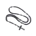 Новое ожерелье из натурального камня, христианские четки, мужская и женская подвеска в виде креста