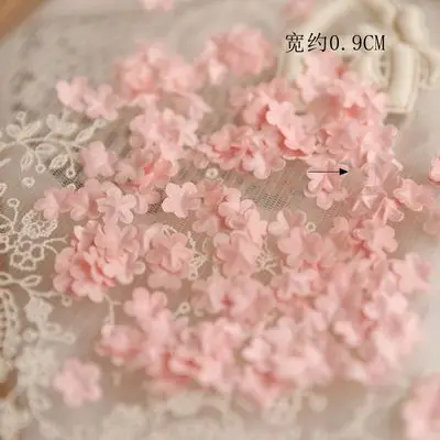 Pink 0.9cm 100 шт/1 упаковка, атласная, 3D, прессованная, Zou, лепесток, цветок, кусок, атласная мини-лента, аксессуары для цветов RS1279 - Цвет: Pink 0.9cm