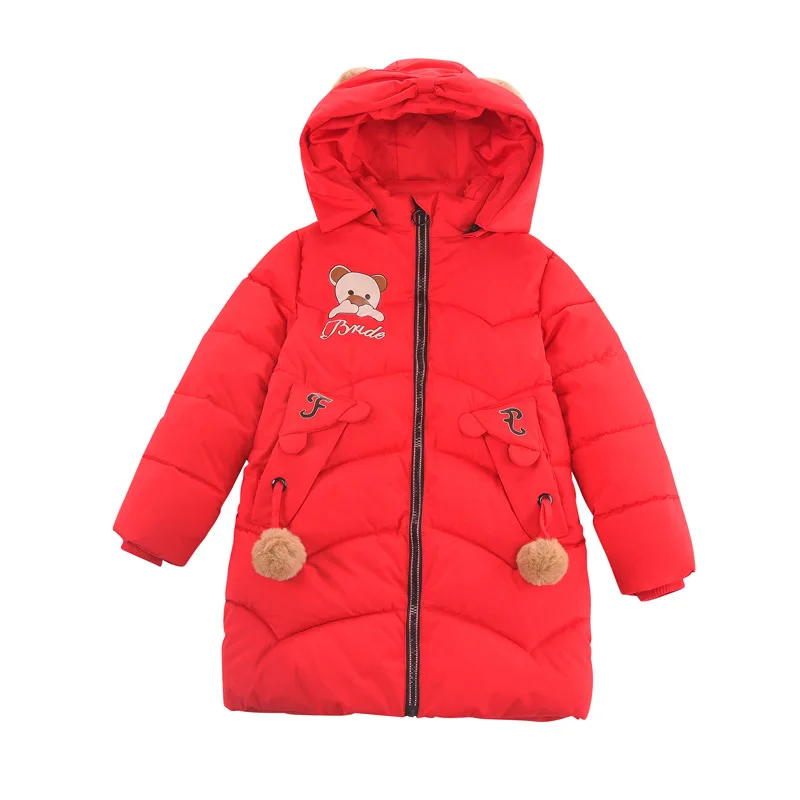 

2021 Winter Children Coat Jacket Fashion Cartoon Thick Girls Hooded Coats Snowsuit 4-12Y Teenage Outerwear Parkas Kids Clothing