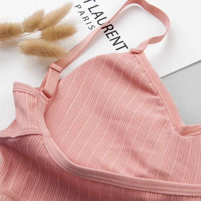 Бюстгальтер пуш-ап Женский хлопковый бесшовный с регулируемыми лямками | Женская