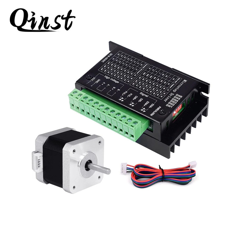 42 Шаговый двигатель Драйвер набор 0.4N.M шаговый 17HS4401S + TB6600 мотор драйвер 4A для
