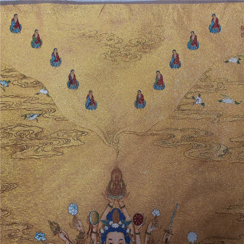 

Chinese silk Thangka (Guanpeng, Baoxiang, Guanyin statue)