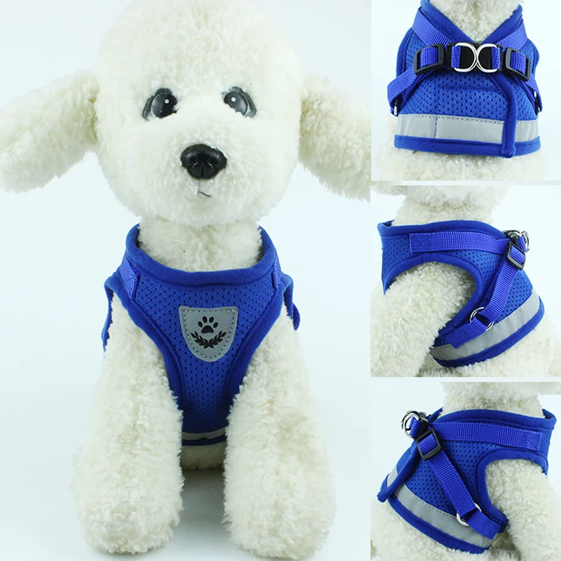 Светоотражающая Защитная шлейка для собак и поводок жилет маленьких средних