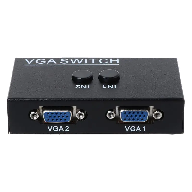 Новый 2-портовый коммутатор разветвитель 2-сторонний VGA видеопереключатель