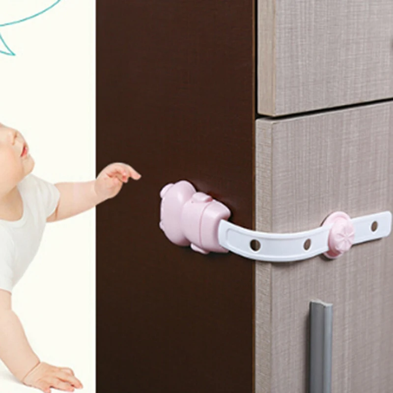 Cerradura de armario de seguridad para beb&eacute;, cerrojo de alta calidad con dibujos animados, protecci&oacute;n para ni&ntilde;os, caj&oacute;n para ni&ntilde;os, cerradura de armario de seguridad para beb&eacute;-1
